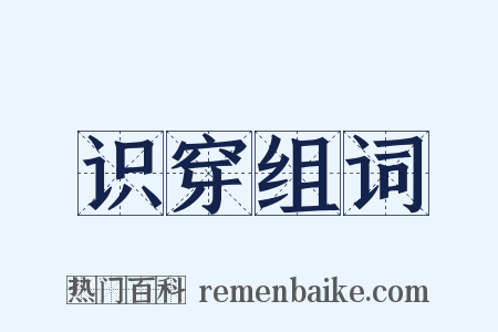 识穿组词是什么意思的图片